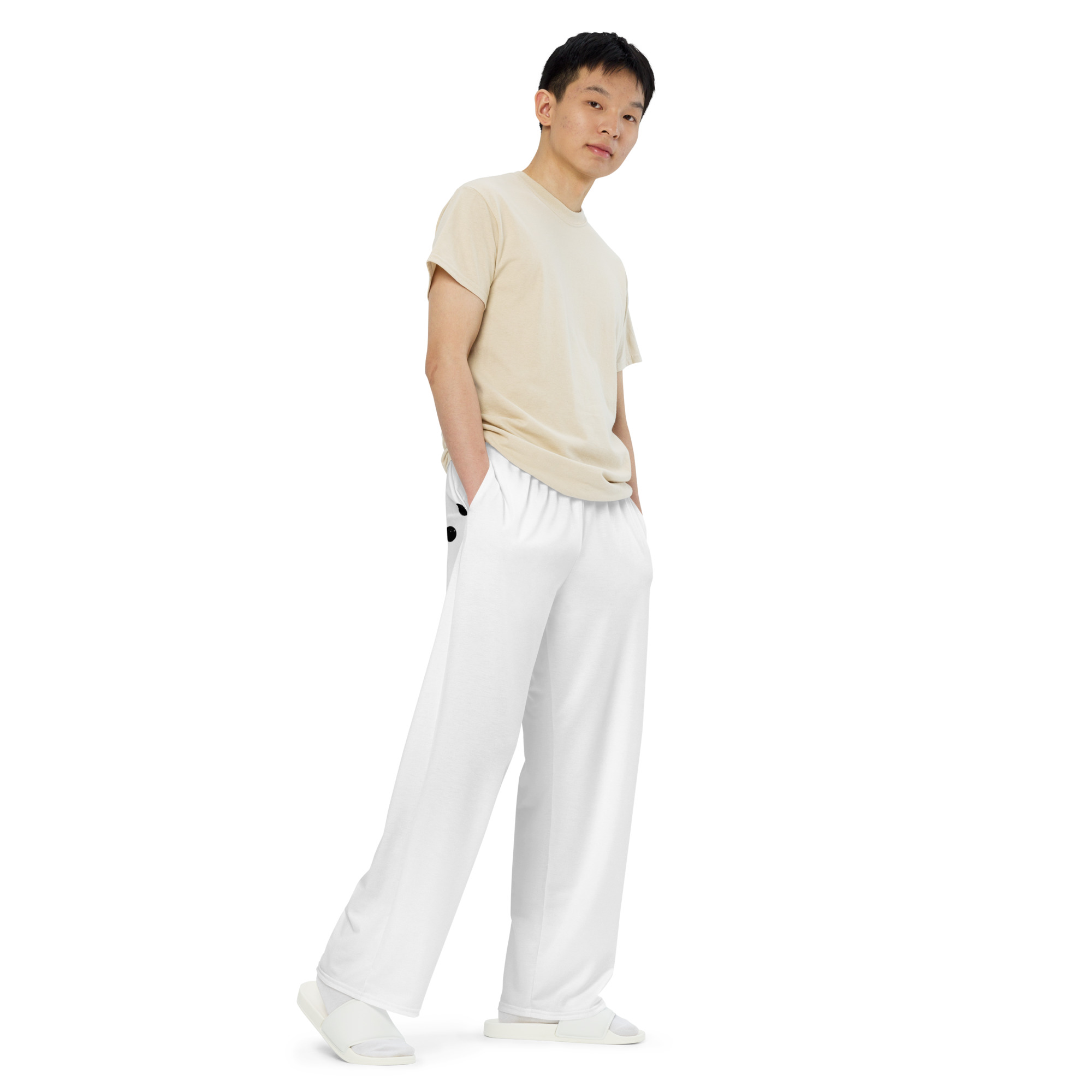 All-over print unisex wide-leg pants - immagine 3
